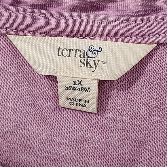 Terra & Sky Light Purple Long Sleeve Top - Picture 2 of 4